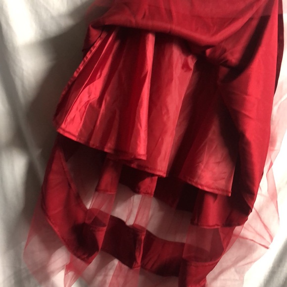 Red sheer Pin up style tulle polyester skirt good condition med - Picture 10 of 15